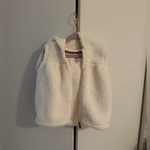 Carter’s White Faux Sherpa Babygirl Vest